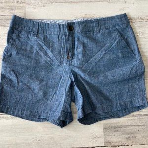 Merona Blue Gray Pocket Linen Shorts Size 4